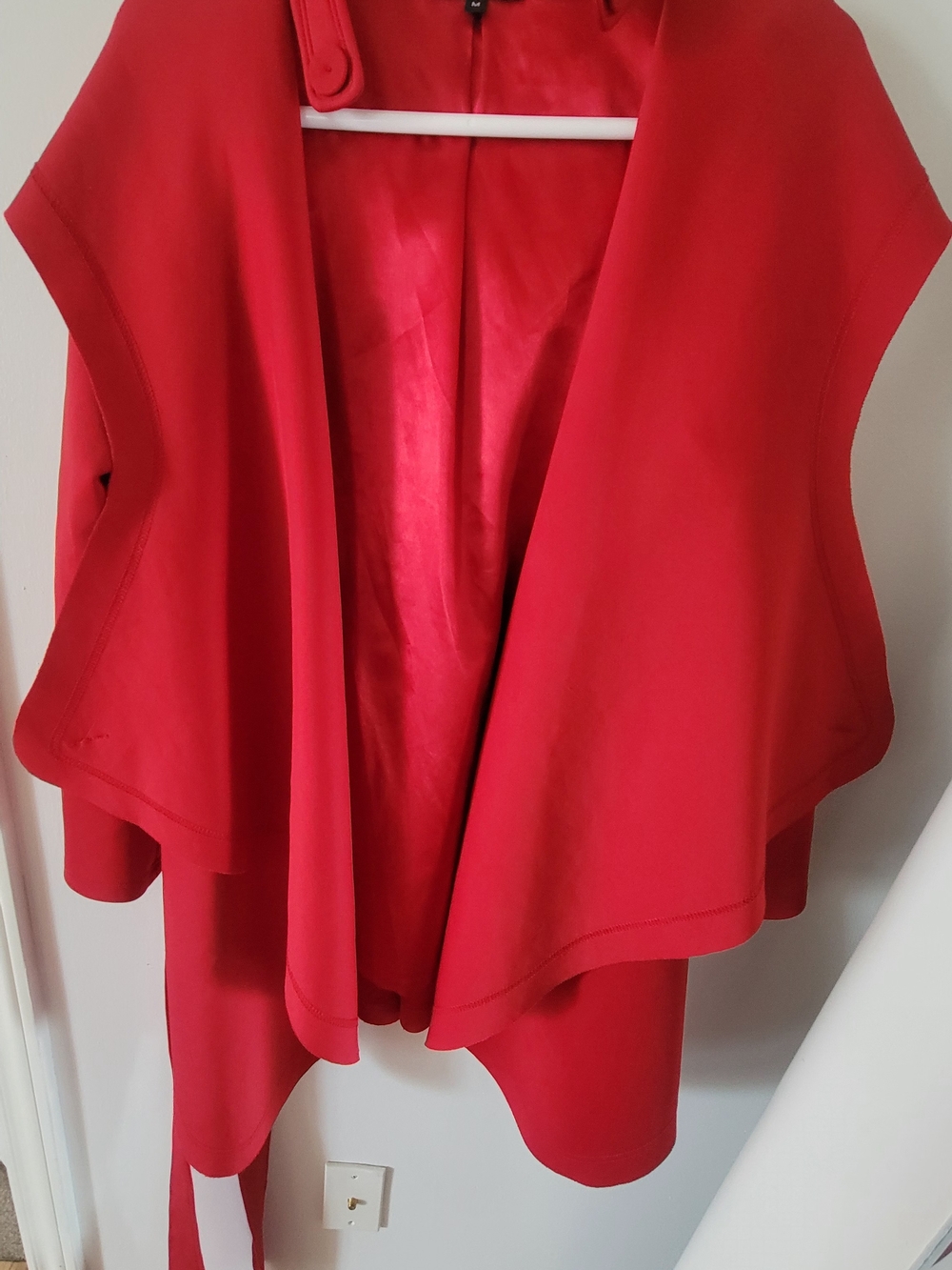 Rosa & Rose Red Draped Cape Coat